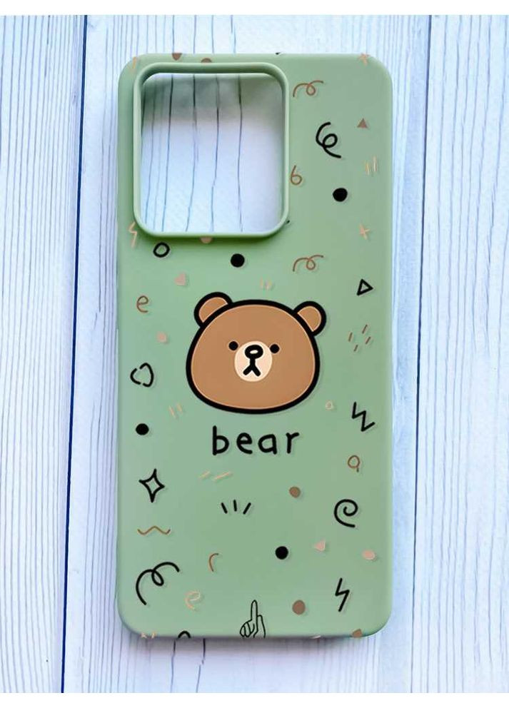 Матовый чехол на Xiaomi Redmi Note 13 Pro 5G Мишка (принт 76) Creative (355388774)