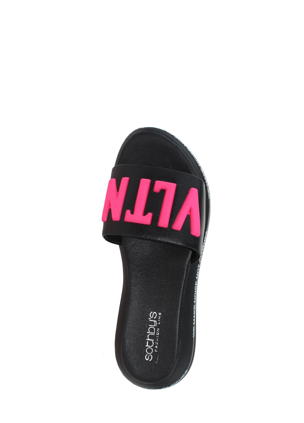 Малиновые шлепанцы c-237 черный-малиновый Sothby's