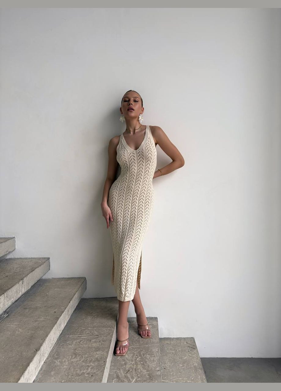 Молочна кежуал сукня No Brand однотонна