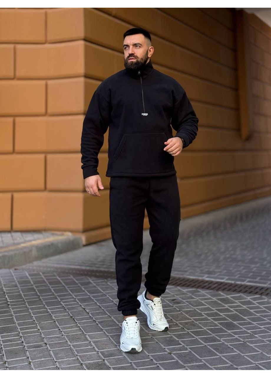 Мужской флисовый костюм черного цвета 35065 Fashion (363022079)
