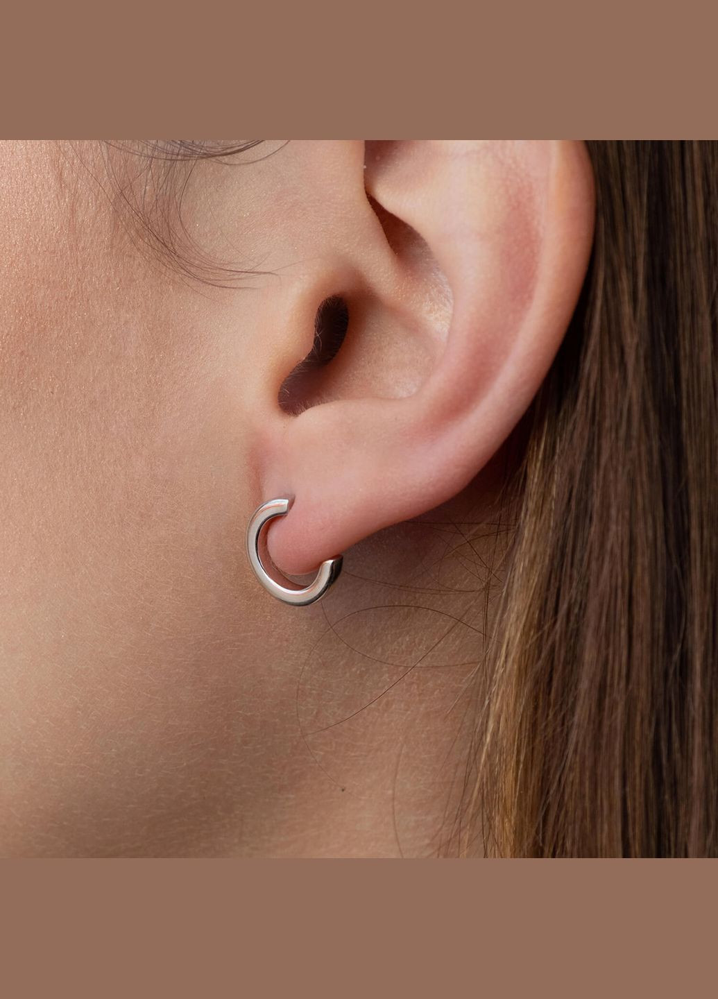 Сережки - пусети Мерилін у білому золоті с08177 Oniks (264024410)