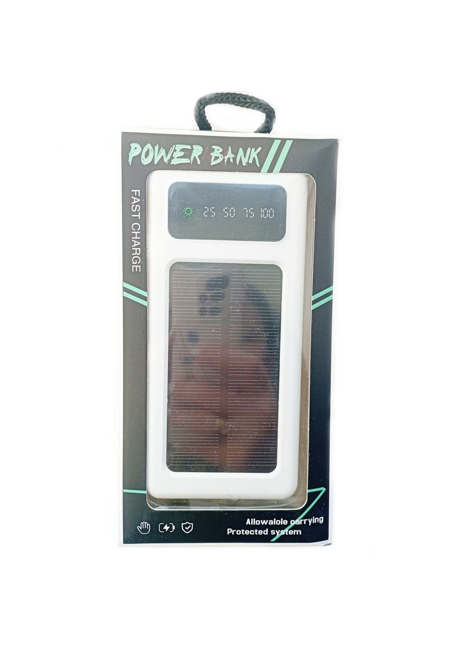 Повербанк Power Bank 50000 мАг 4 в 1 із сонячною панеллю (White) Solar (322864289)