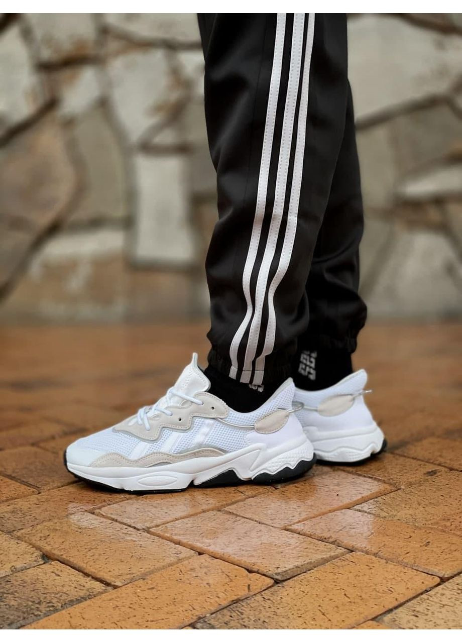 Черные демисезонные кроссовки мужские adidas ozweego adiprene pride white beige black адидас озвиго No Brand