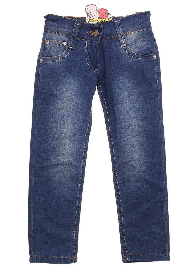 Джинси для дівчинки із серцем блакитні 104 см (30858) BABYKROHA (323470016)