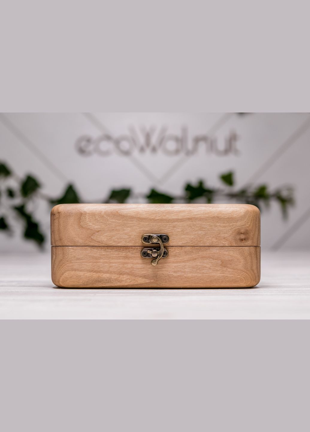 Цельная шкатулка для двоих часов с деревянной крышкой EcoWalnut (295291909)