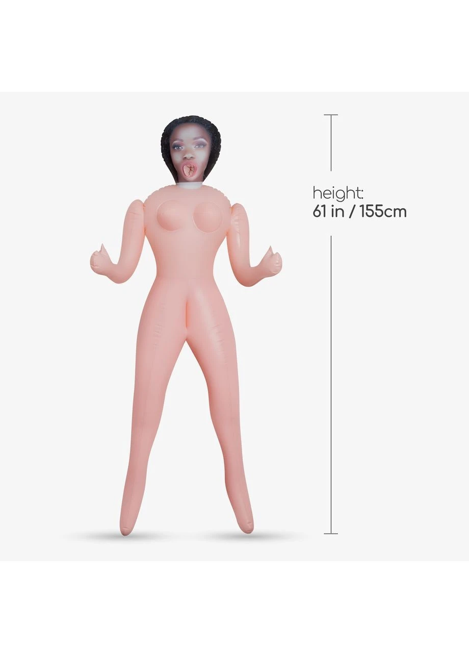 Секс-кукла з 3 отворами Crushious LUCIA The Inflatable Nurse, бежева, 155 см No Brand (387888768)