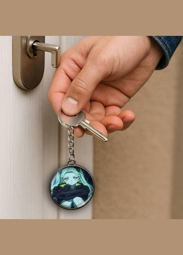 Набір підвіска (кулон) та брелок Аніме Кіберпанк #04 (подарунковий набір) No Brand (332633877)