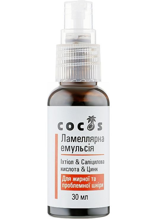 Ламелярная эмульсия "Ихтиол & салициловая кислота & цинк" 30ml (911746-10664) Cocos (368642500)