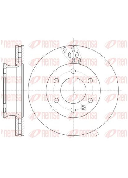 Диск тормозной MB SPRINTER передн., вент. (пр-во) 61034.10 Remsa (366112770)