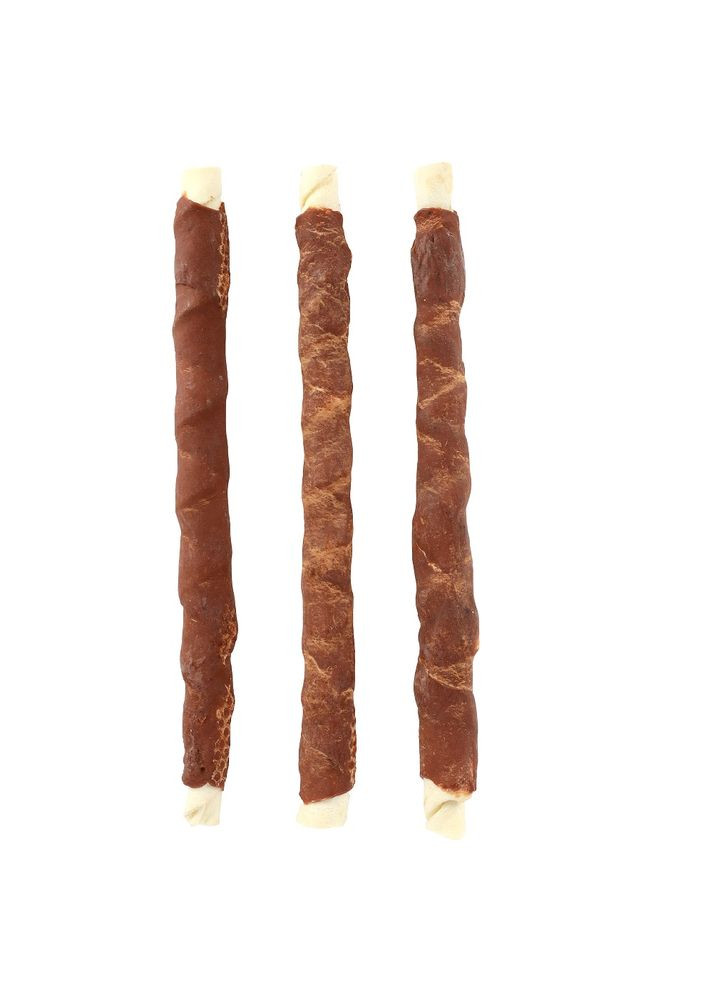 СНЕК R'HIDE, жевательные стики из говяжьей кожи, обернутые мясом кролика, для собак, 280 г (3 шт, 28 см) Flamingo (337688257)