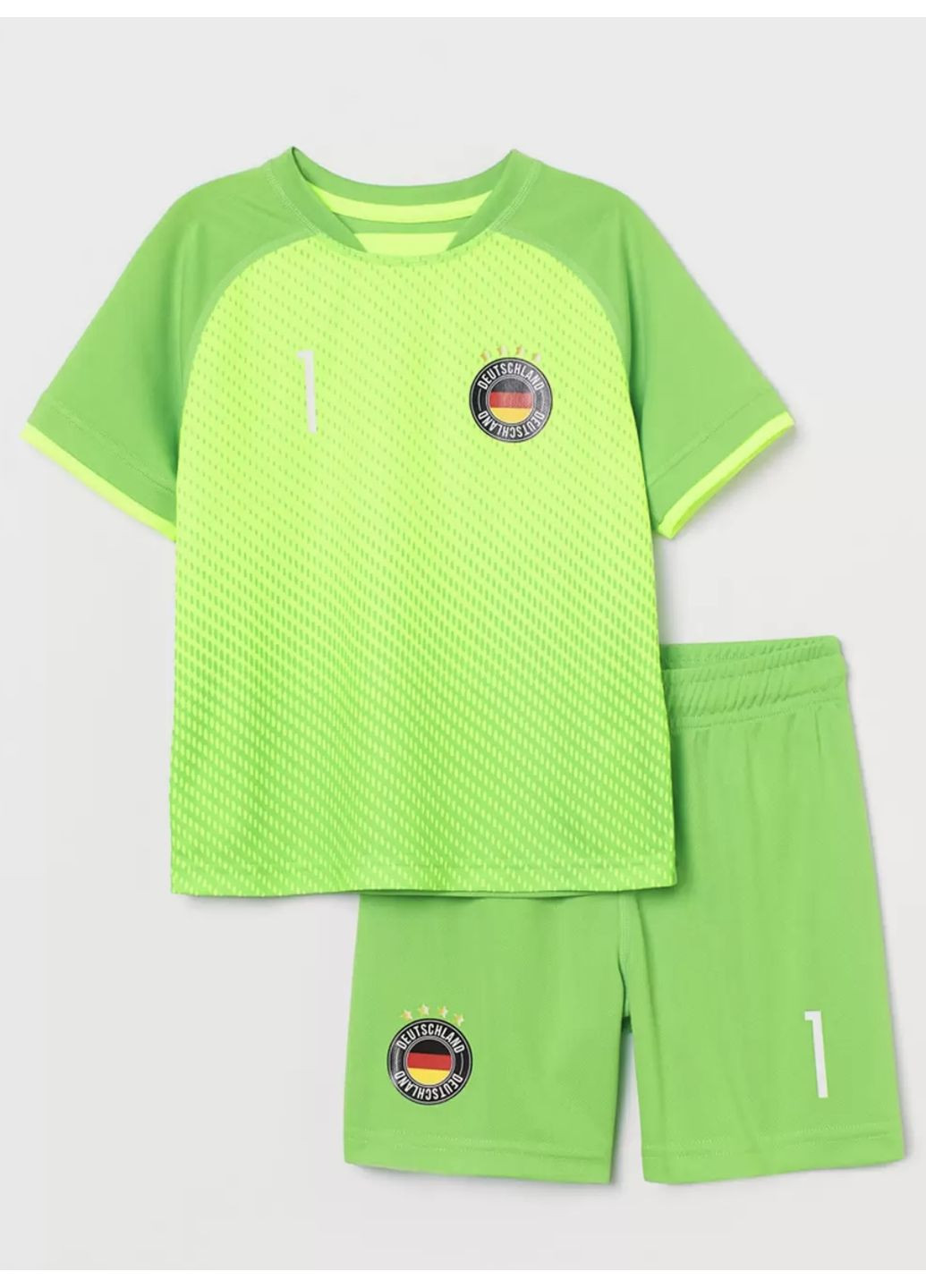 Зелений літній комплект (футболка, шорти) H&M SPORT