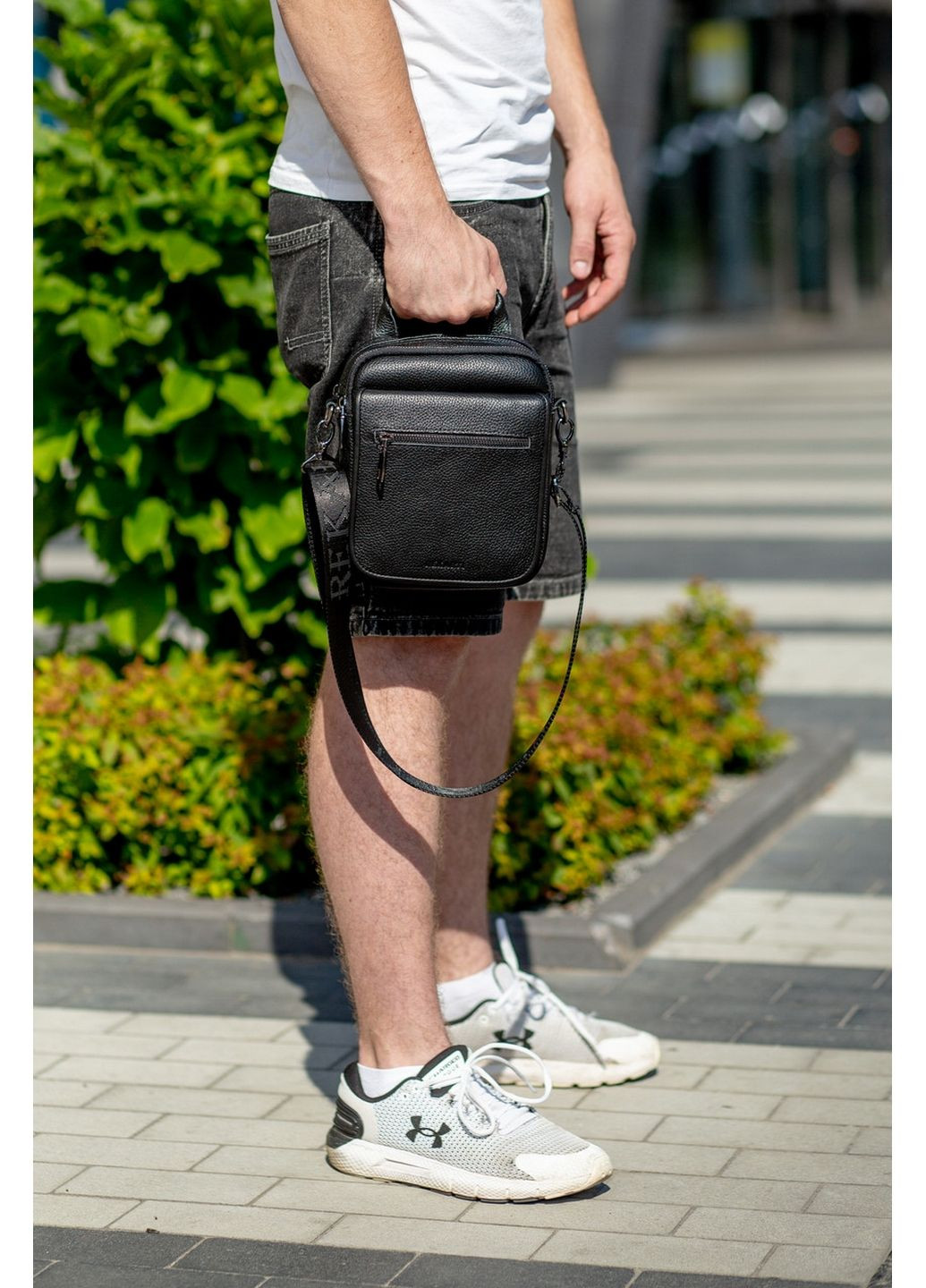 Мужская сумка-мессенджер из натуральной кожи 24х21х8 см Tiding Bag (289458945)