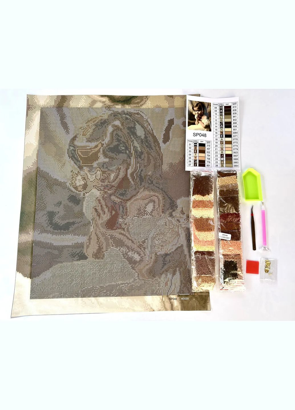 Алмазна мозаїка Дівчинка янголятко SP048 ColorArt (285719789)