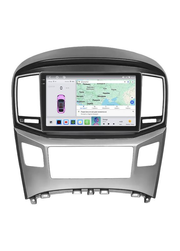 Штатна магнітола 9" для Hyundai Grand Starex I Рестайлінг 2 2017-2021 4/64 QLED CarPlay 360 Prime 3 шт. Lesko (336205361)