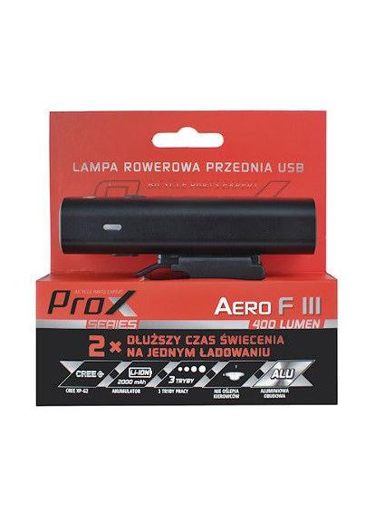 Фара для велосипеда передня Aero F III 1 Led USB 400Lm ProX (325483669)