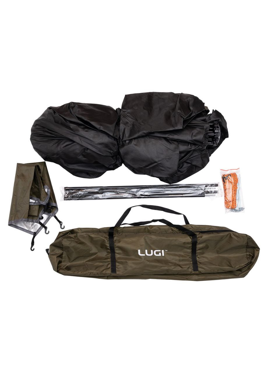 Палатка автоматическая 3 местная 240×210×130 (см) кемпинговая с тентом туристическая палатка Camping LU-020 LUGI (370800991)