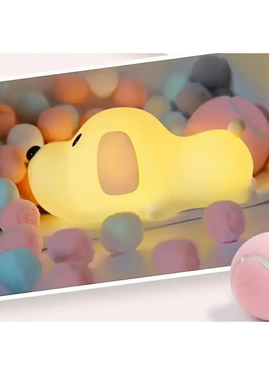 Ночник Щенок аккумуляторный сенсорный разноцветный 1200MAh L-075 с таймером 30м No Brand (362027669)