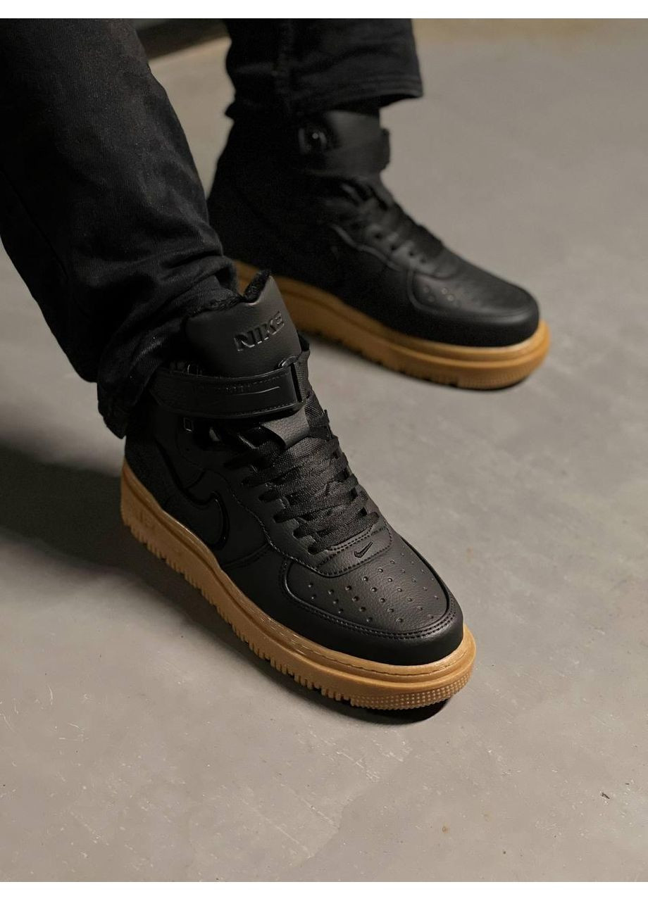 КРОССОВКИ ЖЕНСКИЕ NIKE AIR FORCE 1 GORE-TEX НАЙК АИР ФОРС 1 ПРЕМИУМ No Brand чёрные демисезоны (367169572)