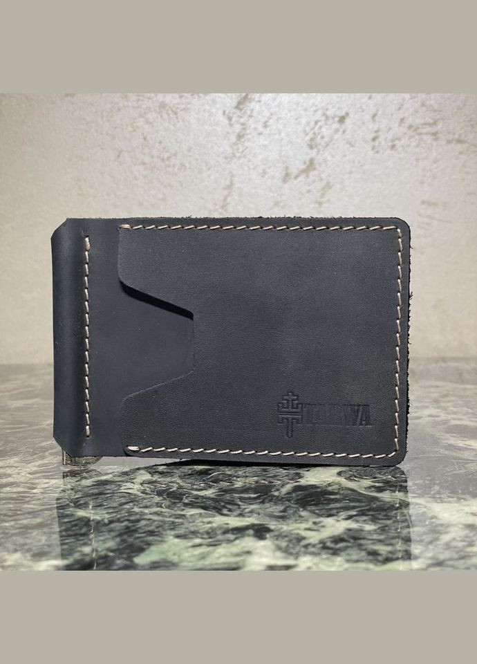 Кожаный зажим для денег черный RAw-hold-001 TARWA (329147973)