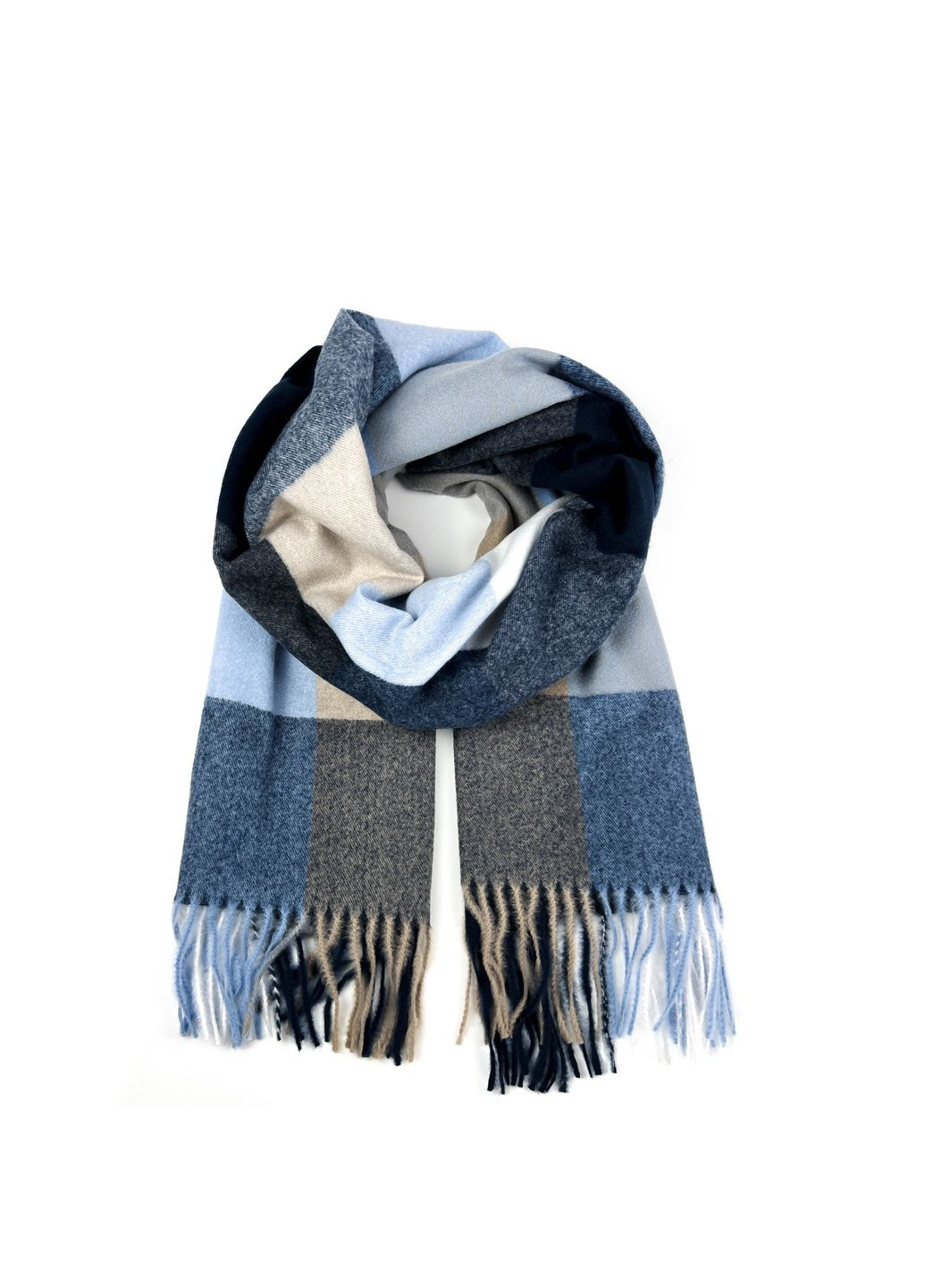 Палантин чоловічий клітинка вовна JACKSON 349-423 LuckyLOOK 349-423M (322791223)