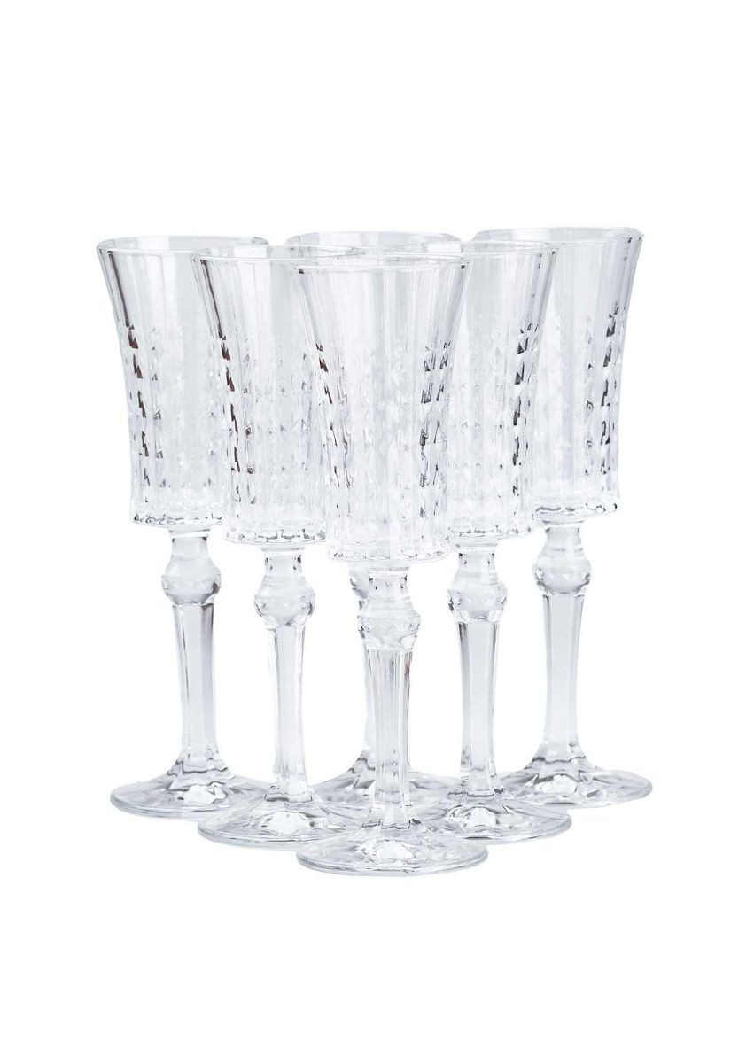 Келихи для шампанського на високій ніжці 6 штук TS Kitchen HP51A (317511717)