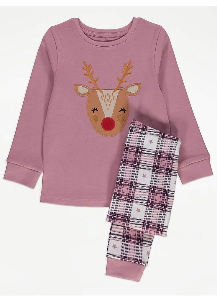 Комбинированная всесезон пижама pink rudolph, размер George 6614~01