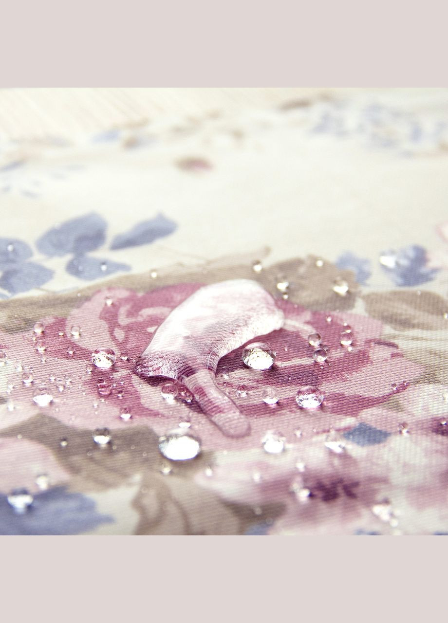 Водоотталкивающая скатерть с цветочным принтом, хлопковая скатерть с цветочками и водоотталкивающим эффектом 120х120 Maystat (305390308)