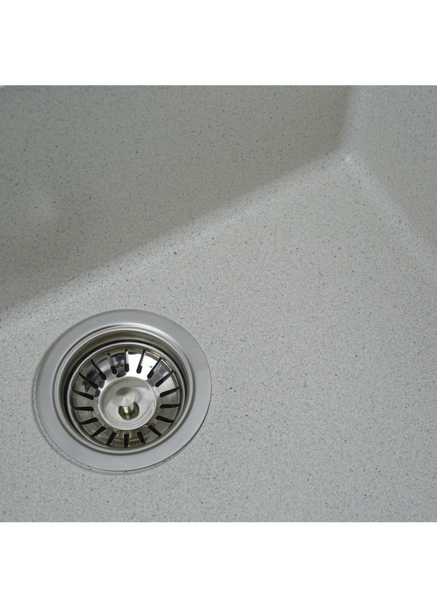 Гранітна мийка для кухні OASIS 5444 матова Біла в крапку Valeso (336934491)