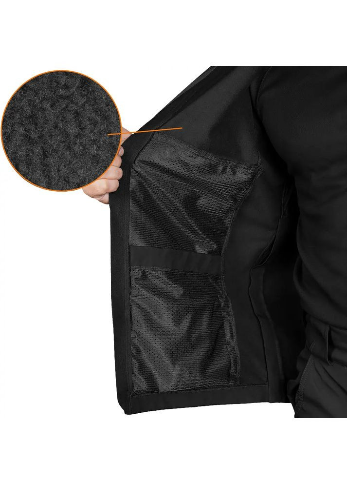 Чорна демісезонна куртка phantom ystem ofthell чорний Camotec