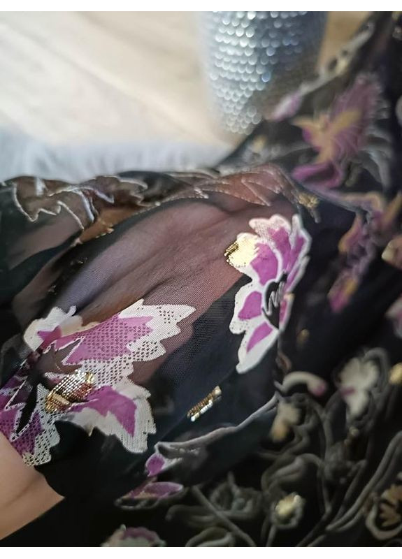 Комбінована металізована сукня з квітковим принтом. Zara