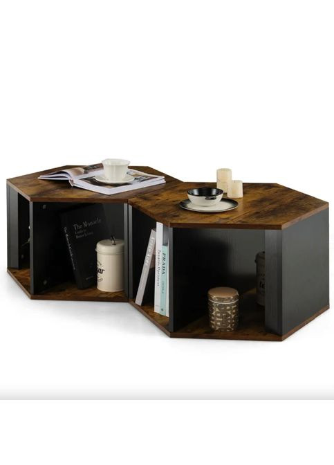 Комплект журнальних столиків Neka шестикутний Costway (361952216)