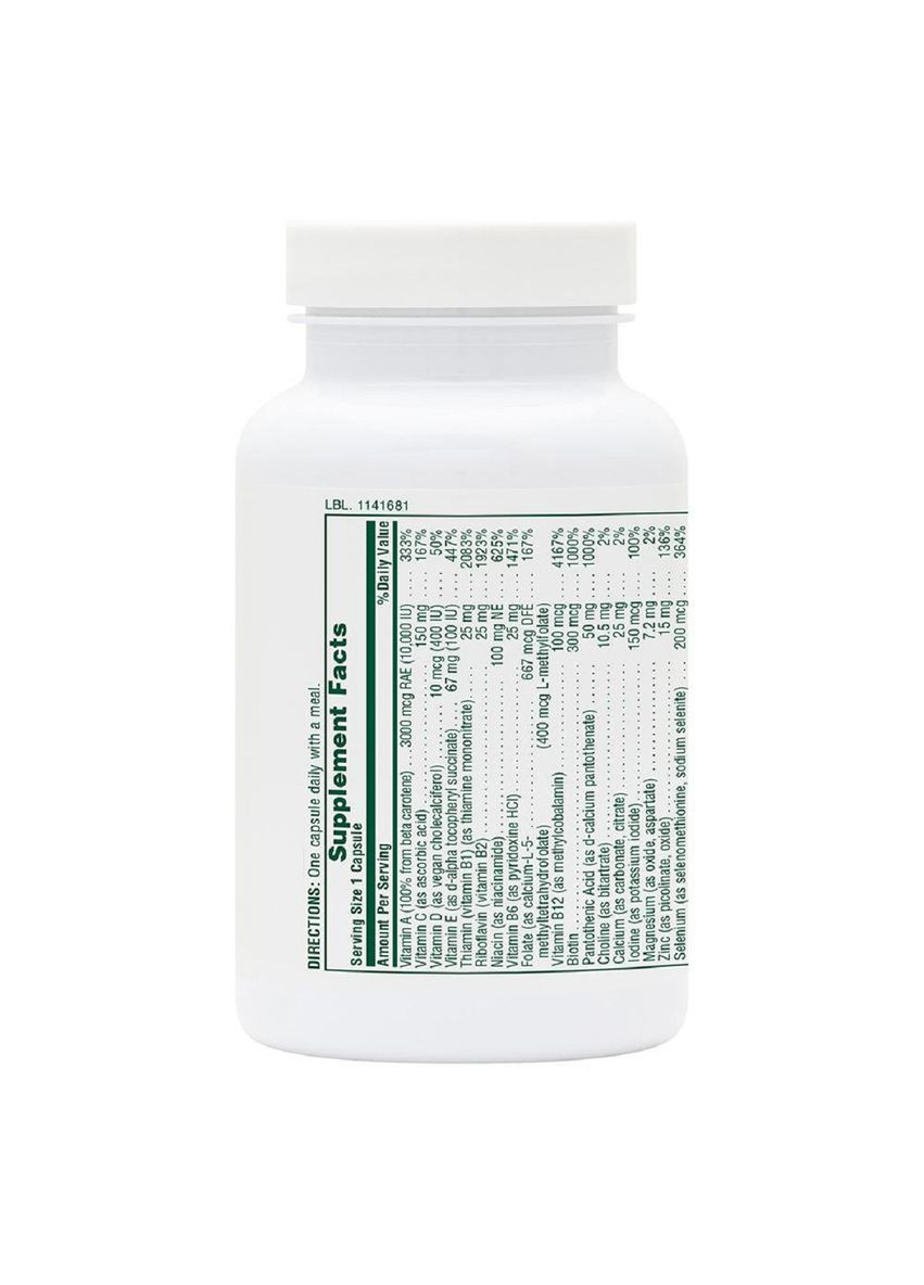 Щоденні Мультивітаміни без Заліза, Ultra One,, 60 вегетаріанських капсул Natures Plus (326055163)