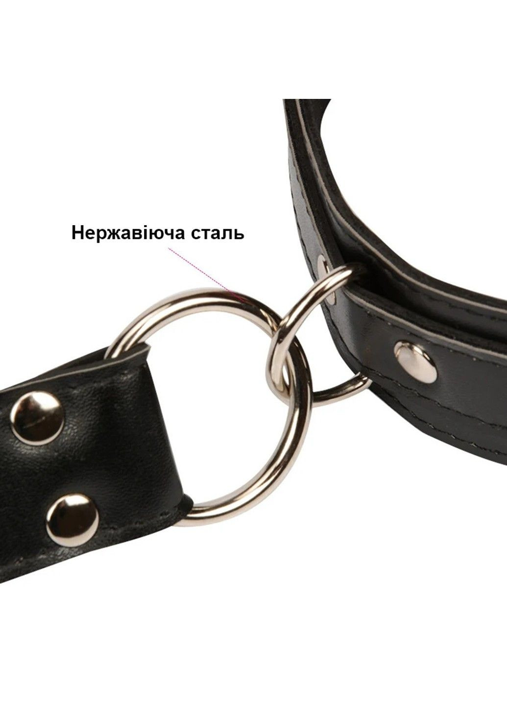 Черные наручники и ошейник на ремнях для БДСМ-игр We Love (298794692)