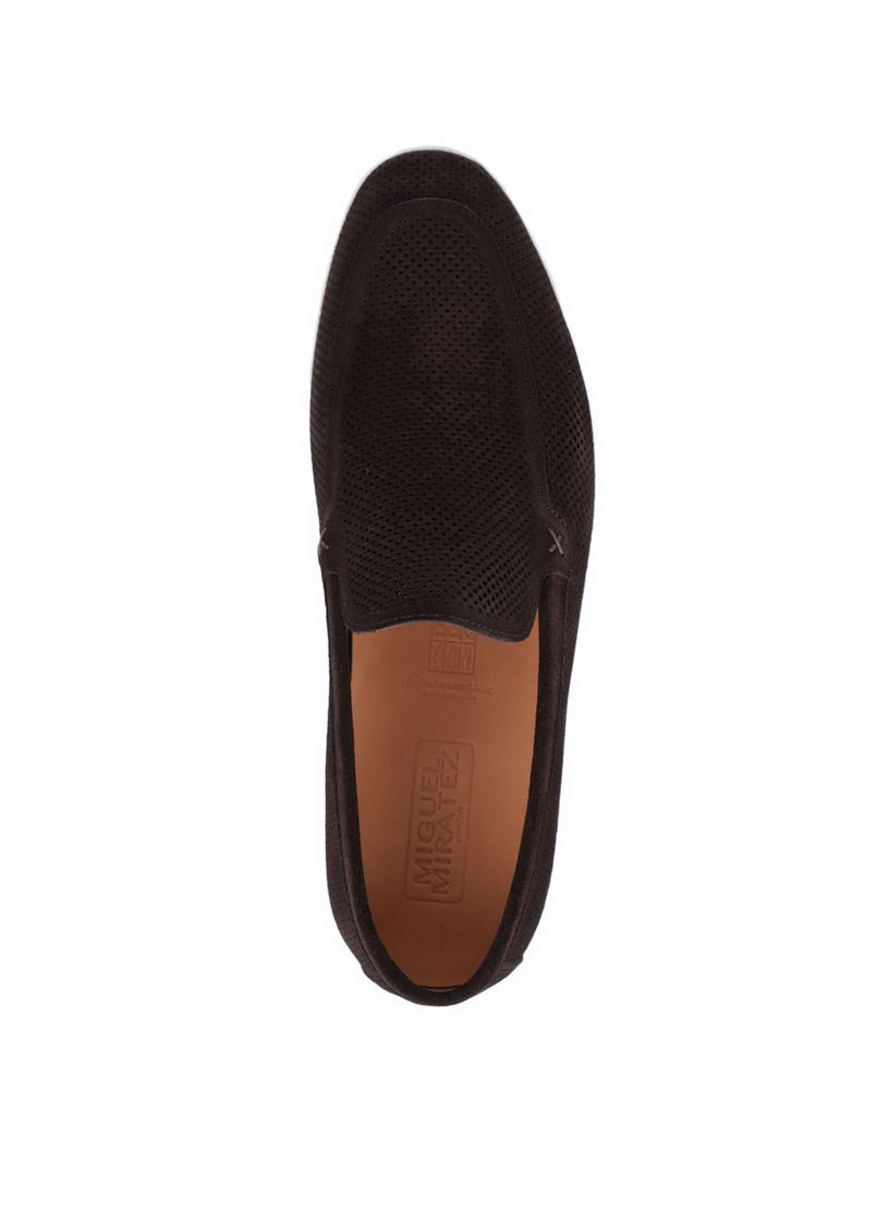 Коричневые мужские туфли d508-98l-662 коричневый замша Miguel Miratez