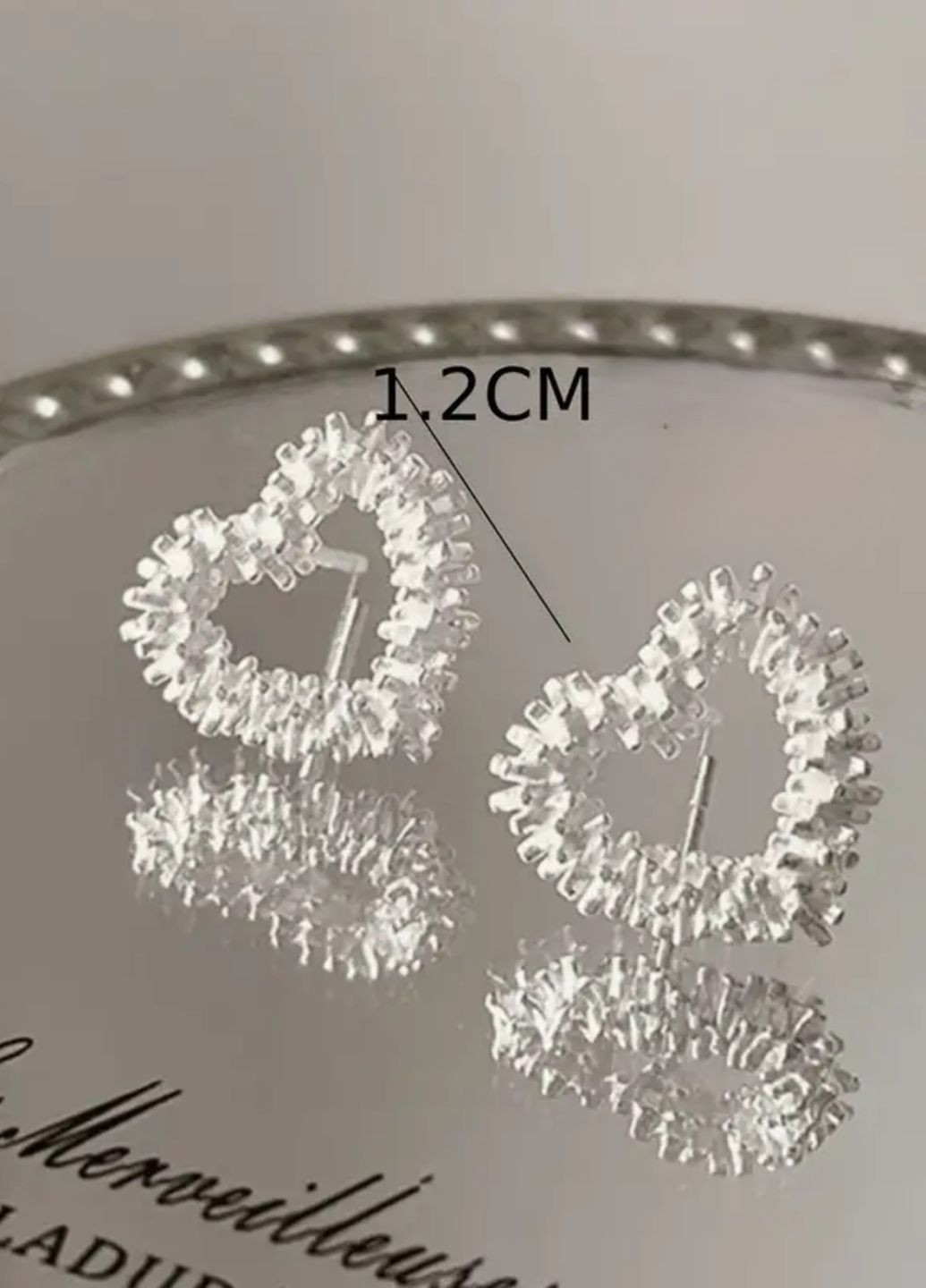 Сережки-пусети Сердечки No Brand (314801126)