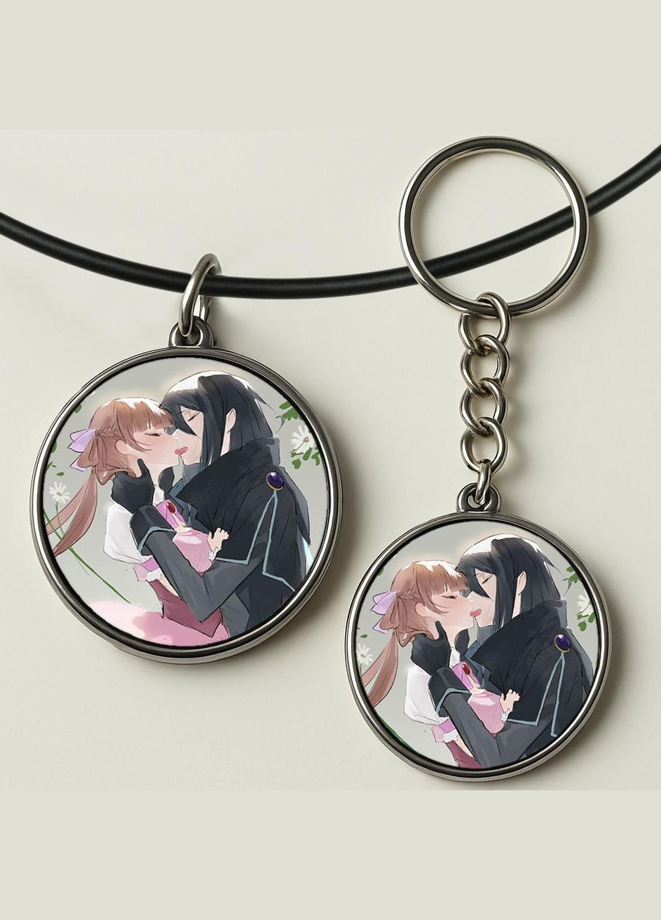 Набор подвеска (кулон) и брелок Аниме Сказка о сахарном яблоке #02 (подарочный набор) No Brand (332633899)