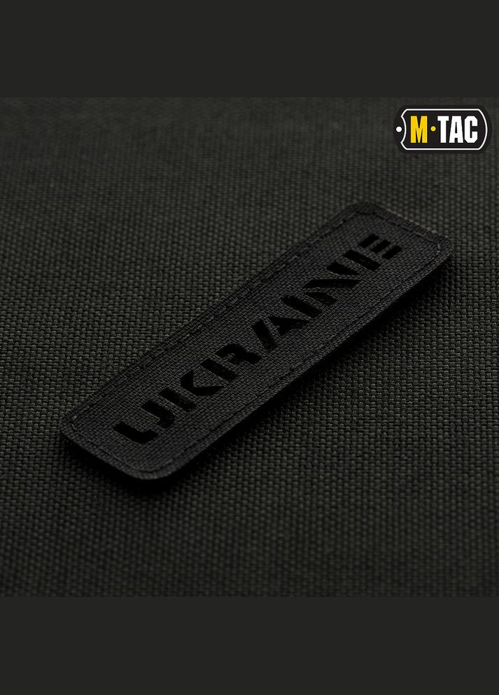 Нашивка Ukraine сквозная 25х80 Laser Cut Black M-TAC (315047768)