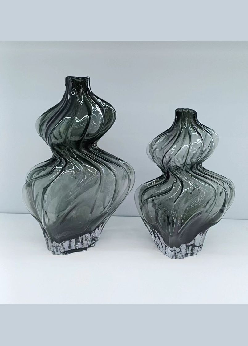 Ваза стеклянная Modern 4*19*31см, прозрачный серый No Brand (324447033)