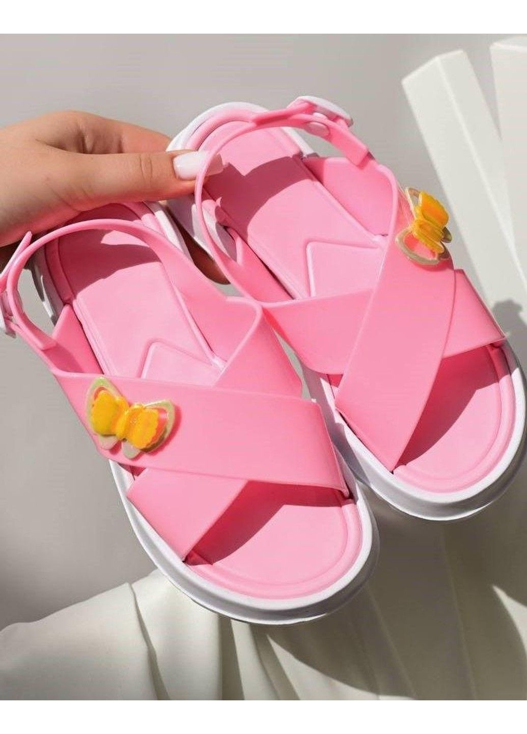 Розовые сандалии детские силиконовые розовые Ager