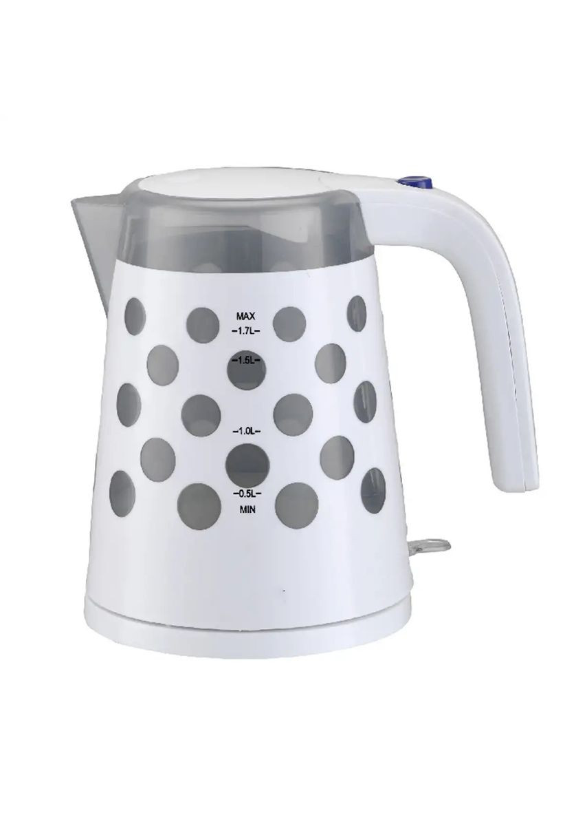 Электрочайник с вращением на 360° FK-1621 бесшумный дисковый чайник 1.7л 1850 Вт Белый в горошек Sokany (316173223)