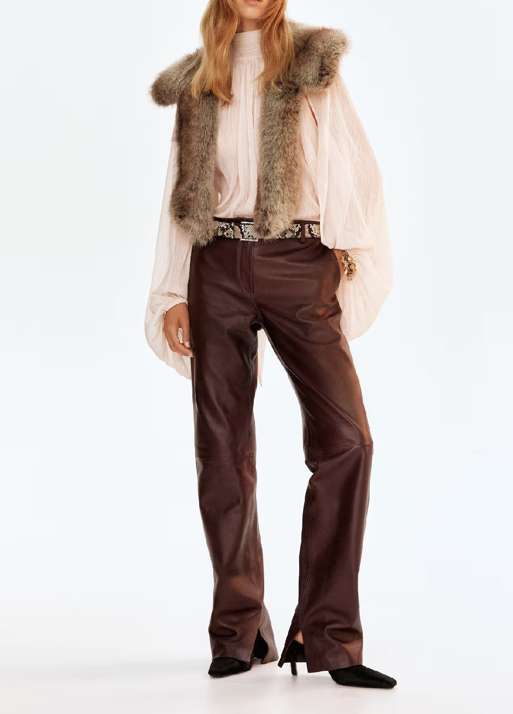 Пудрова блузка H&M