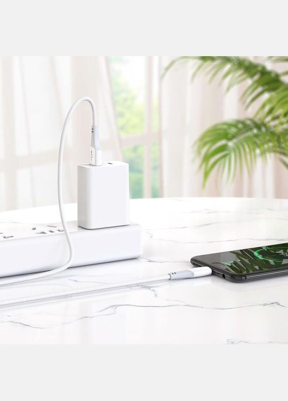 Кабель Micro USB Ferry charging data cable X70 1m білий Hoco (293945092)