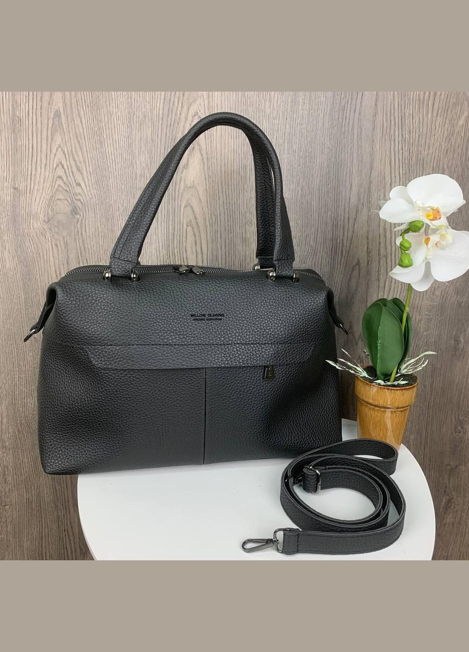 Большая женская сумка, городская сумка для девушек через плечо Черный No Brand (298997034)