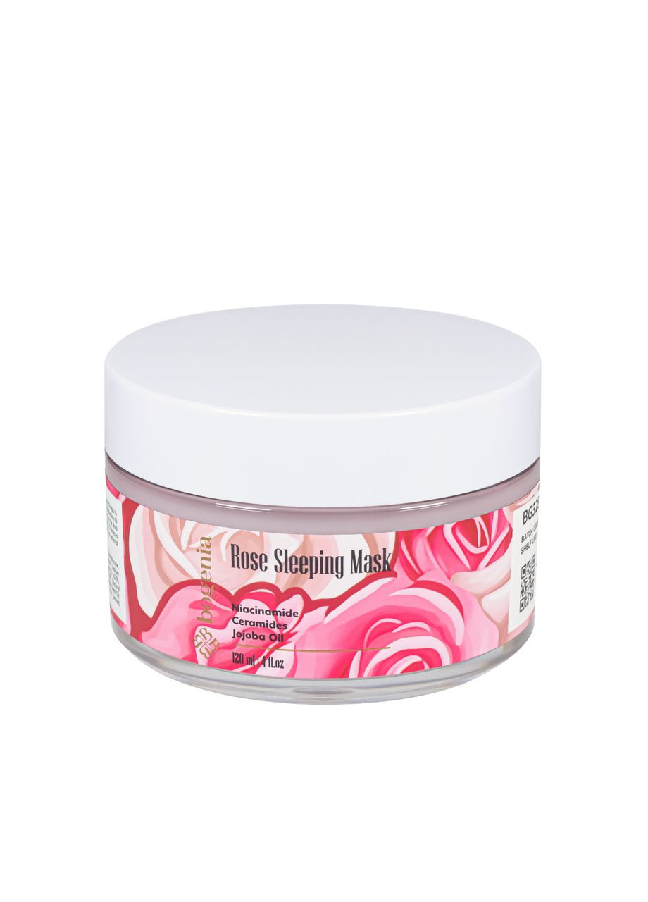 Маска для шкіри обличчя нічна зволожуюча Rose Sleeping Mask BG328(001) Bogenia (355313071)