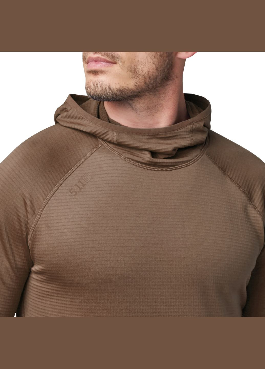 Термореглан Stratos Long Sleeve Hoodie Major Brown 5.11 Tactical (315822880)