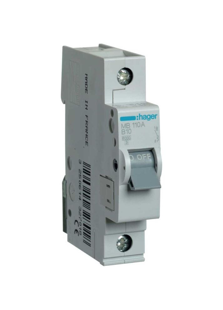Автоматичний вимикач 1P 10A C 6kA ( MCN110 ) Hager (365652393)