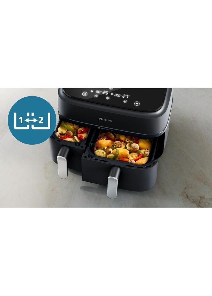 Мультипіч (аерофритюрниця) Dual Airfryer 3000 Series NA351/00 Philips (360397783)