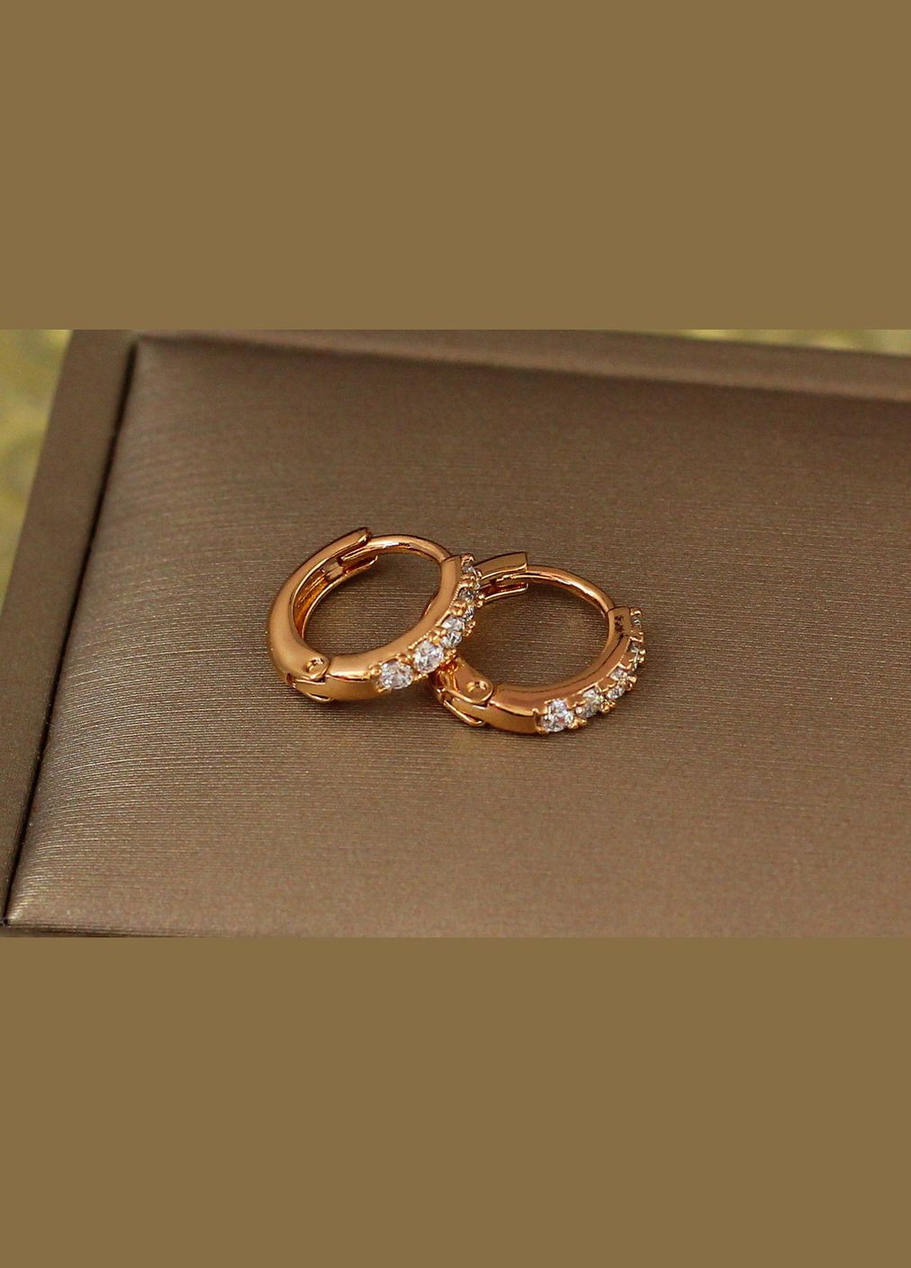 Серьги детские дорожки из камней 11 мм золотистые Xuping Jewelry (316433305)