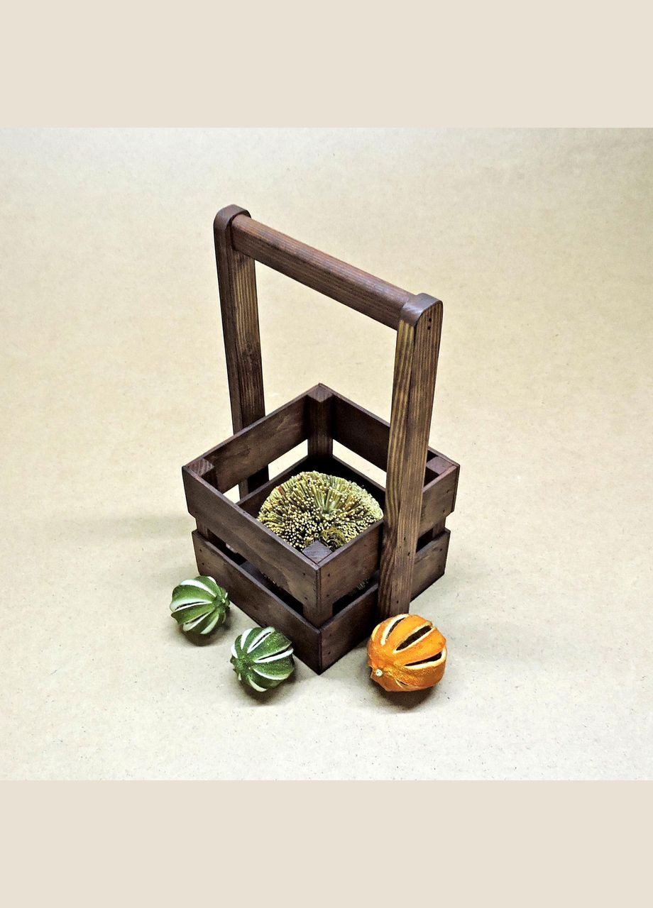 Подарочная корзинка из дерева Шервуд 15х15 мокко (ПДК-0021210) No Brand (328909736)