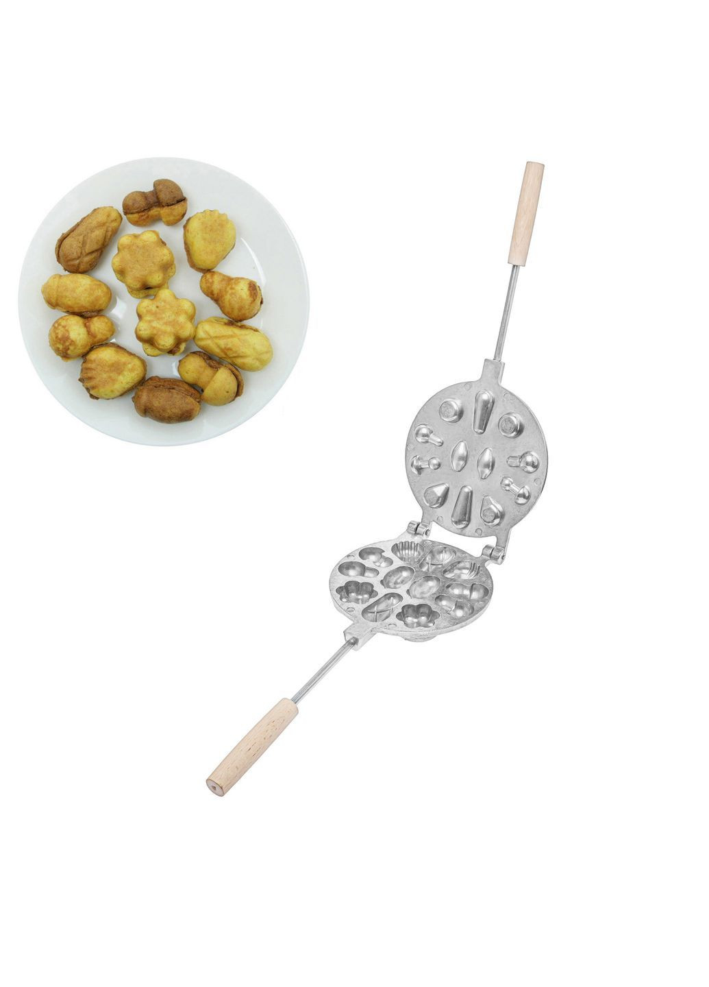 Форма для випічки горішків з начинкою горішниця для половинок печива асорті (велика) ХЕАЗ (368580574)